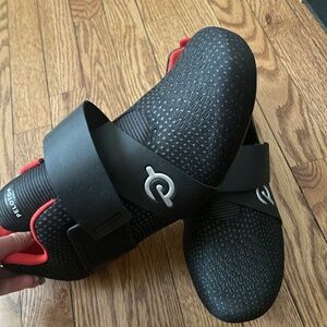 Peloton Black and Red Athletic Shoes